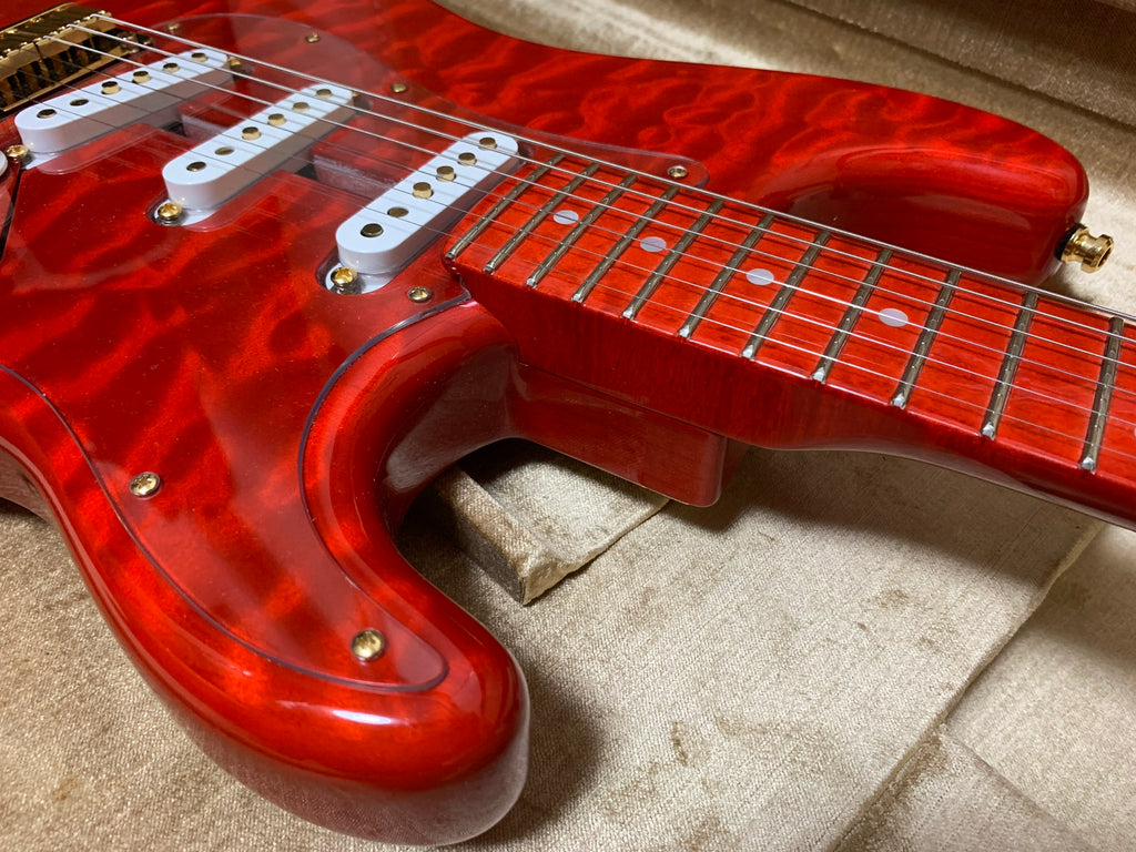 [신품] Fender Custom Shop MBS 5A Quilt Maple Stratocaster NOS Trans Red Burst by Dennis Galuszka 2023年製