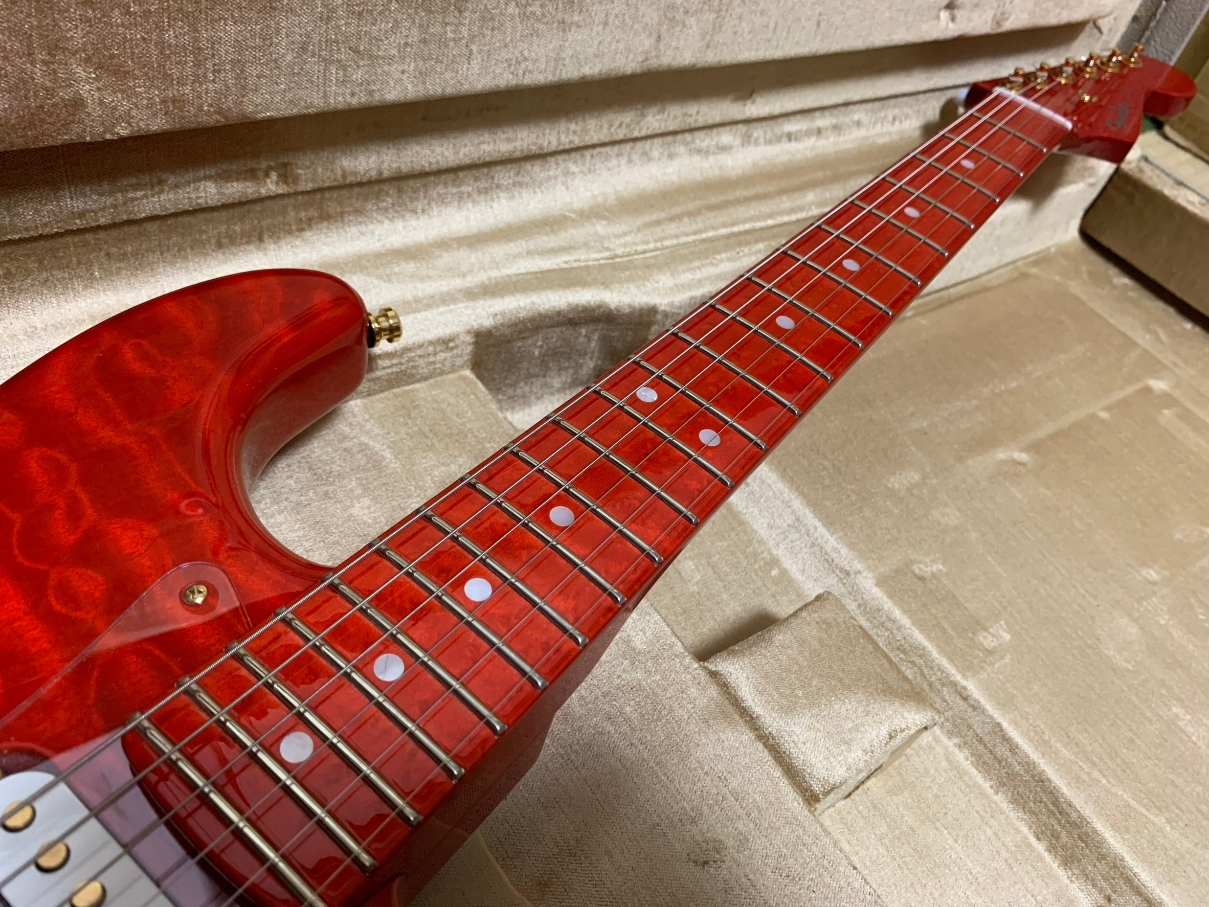 [신품] Fender Custom Shop MBS 5A Quilt Maple Stratocaster NOS Trans Red Burst by Dennis Galuszka 2023年製